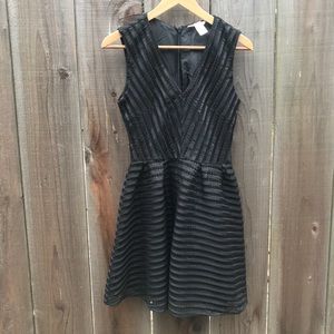 Black H&M Satiny Eyelet Dress